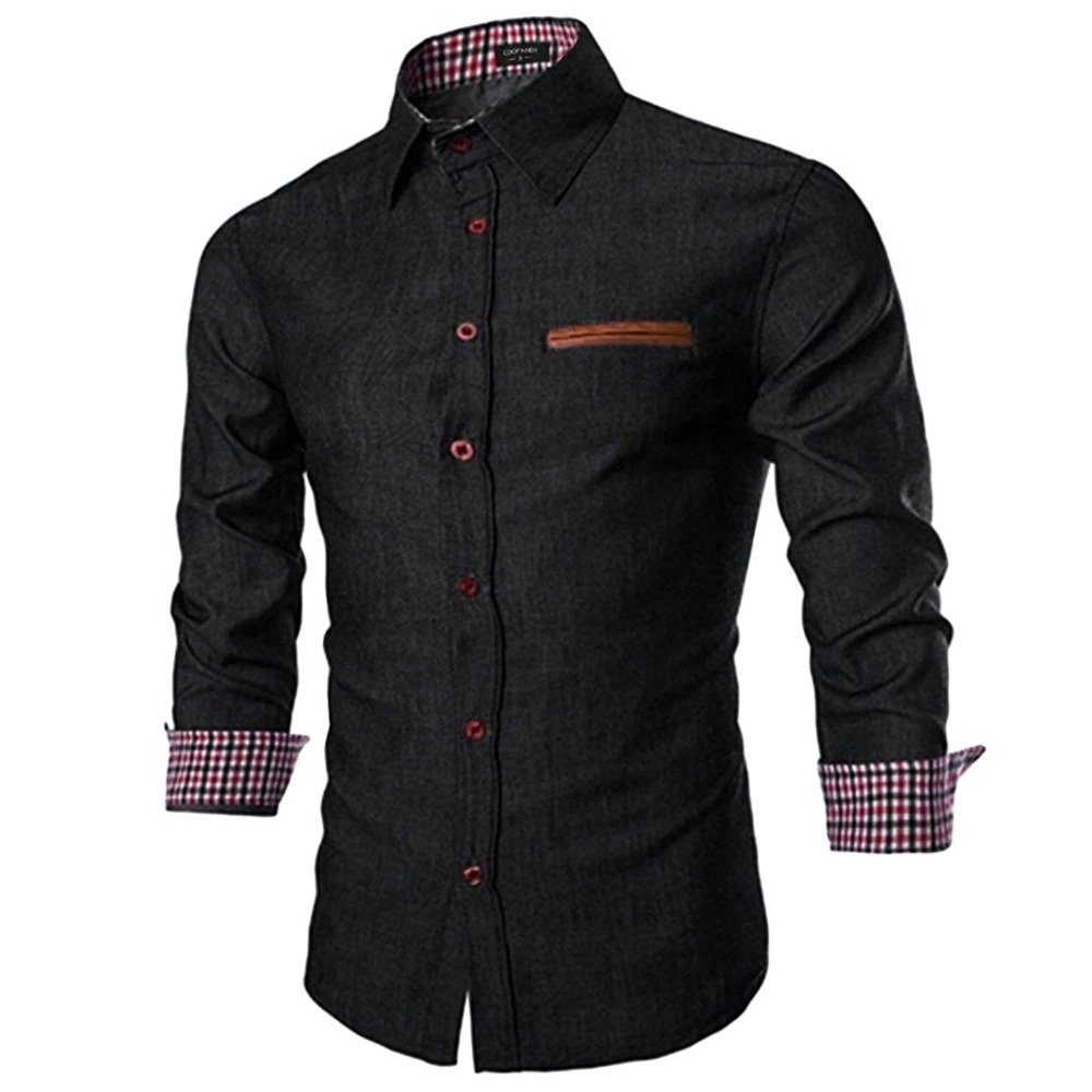 Coofandy Black Long Sleeve Dress Shirt XXL